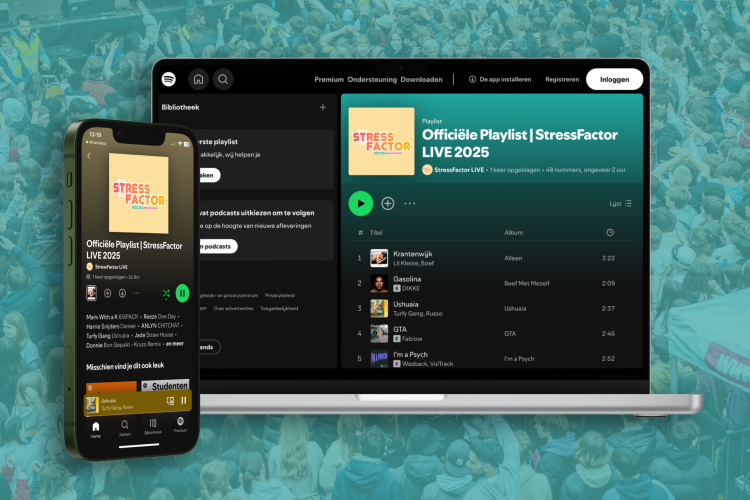 Luister nu naar de Officiele Stressfactor Playlist 2025!