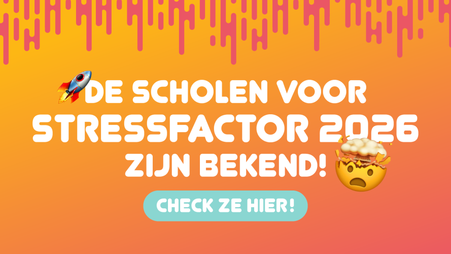 De scholen van Stressfactor 2026 zijn bekend!